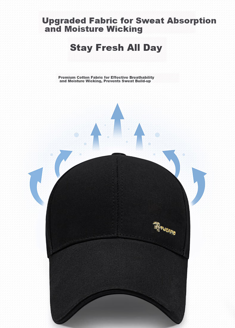 TUCANO Baseball Cap for Men And Women, All-Season Long Brim Adjustable Sun Protection Casual Fishing Visor Hat 3