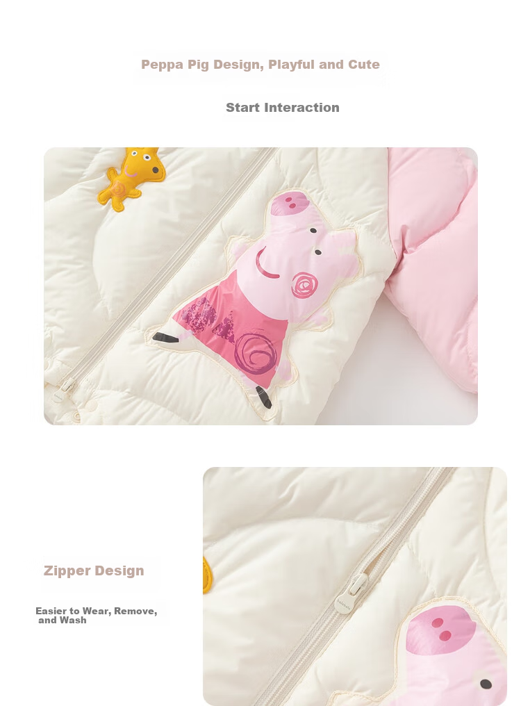 Balabala Baby Down Jumpsuit Boys Romper [Peppa Pig IP] 200424120102 4