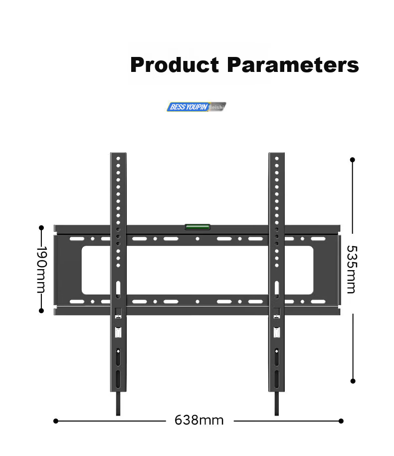 Kaiqi TV Wall Mount Bracket 42-75 Inch Fixed TV Wall Mount Stand Compatible with Hisense, Skyworth, TCL, Konka, Huawei Smart Screen, Xiaomi and More 10
