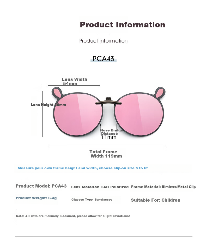 PARIM Kids Myopia Clip-On Sunglasses Ultra-Light Flip-Up Polarized Clip-On Sun Glasses Student UV Protection 9