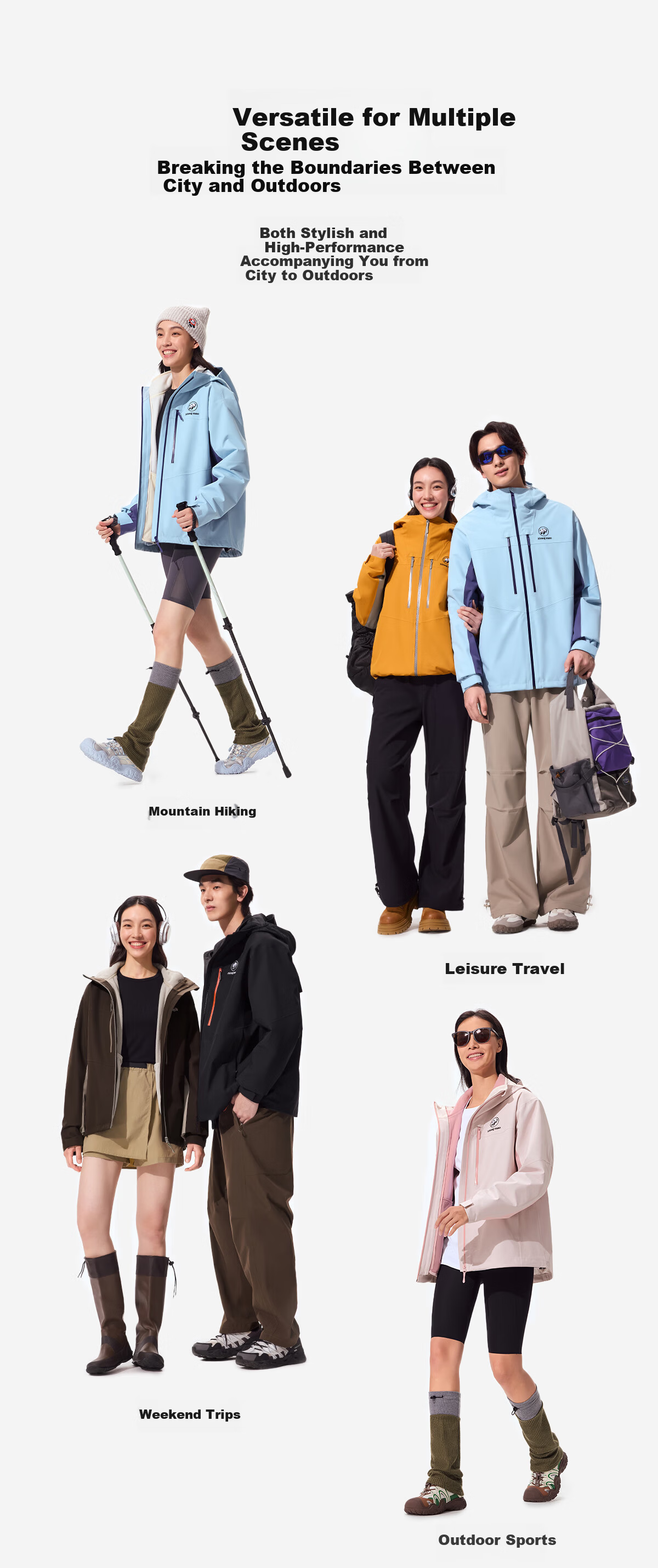 Xiongmao Zhang Yuxi Same Style [Tanyuezhe] Three-In Jacket for Women, Autumn And Winter Windproof Waterproof Mountaineering Coat for Me 11