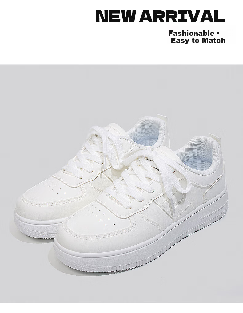Warrior Official Women's Sneakers Summer New Versatile Student Lightweight White Shoes White 36 12