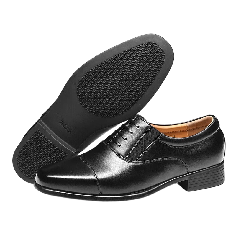 Jihua 35053 Men's Slip-On Formal Leather Shoes Casual Business Dress Instructor Shoes Black Size 46