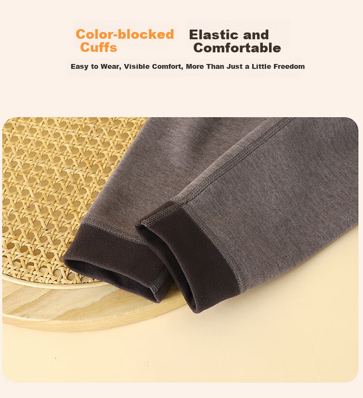 YUZHAOLIN Kids Thermal Pants Unisex Autumn School Uniform Wool Silk Base Layer Coffee Color Size 120 9
