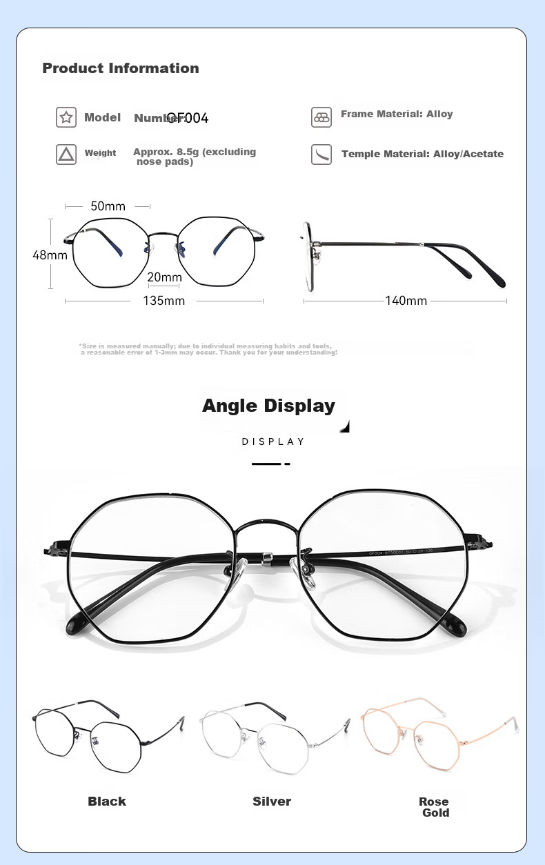 Ouna Blue Light Blocking Glasses Non-Prescription Anti-Radiation Eyewear for Phone and Computer Unisex (Jingcang) 7