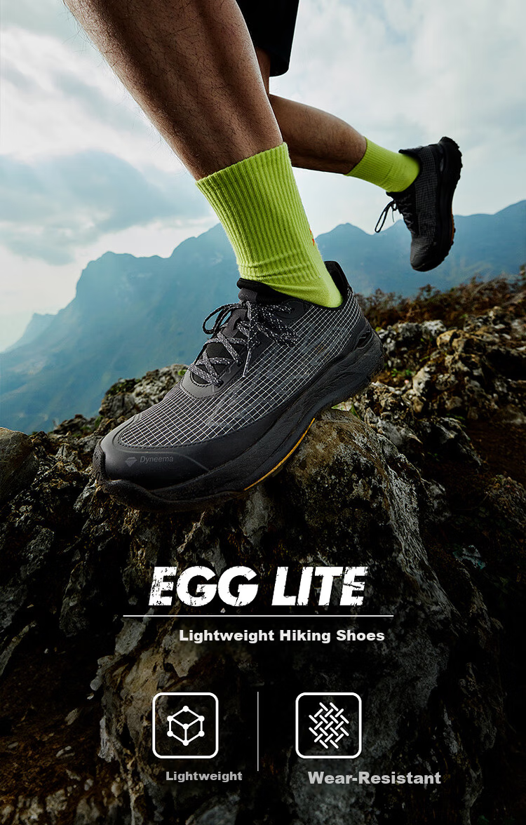 KOLON SPORT Men's And Women's EGGS LITE Lightweight Hiking Shoes, Tear-Resistant Rubber Sole Outdoor Footwear 1