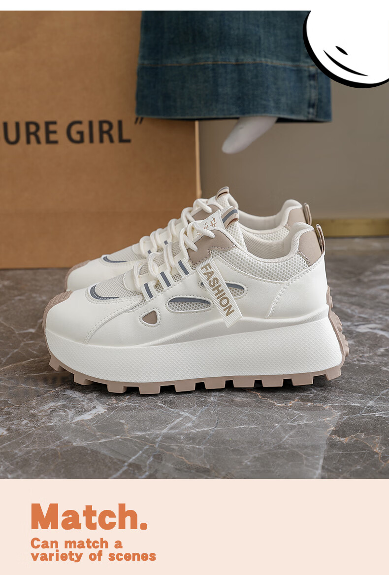 Cartelo Crocodile Women's Casual Shoes Platform Sneakers Thick-soled Lightweight Sports Shoes 1691 Mika Size 37 13