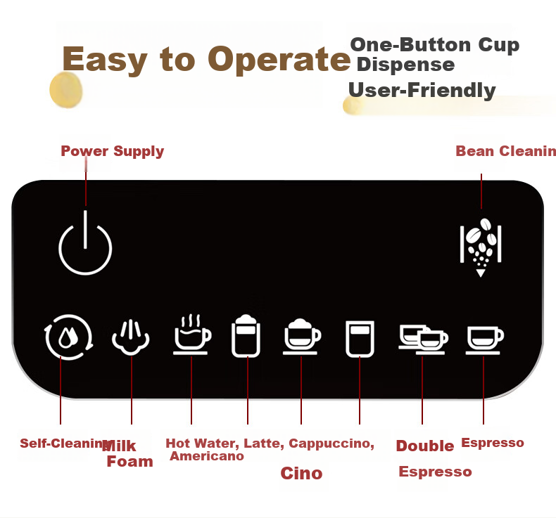 Gevi Fully Automatic Coffee Machine Small Grinder Integrated Italian American Coffee Dual Heating System GV-K01S One-Key Bean Cleaning [7-Day Free Trial] [Price Protection 618] 11