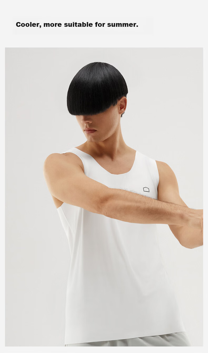 Bananain Sisi 508S Men's Modal Stretch Fit Vest Ice Silk Cooling Sleeveless Base Shirt Summer Pajamas Homewear 14