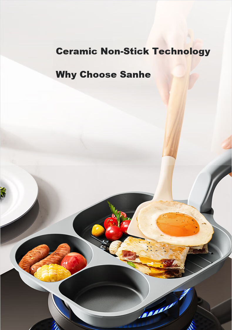 Sanhe Multifunctional Breakfast Pan Non-Stick Diamond Titanium Ceramic Frying Pan Upgraded Version 3