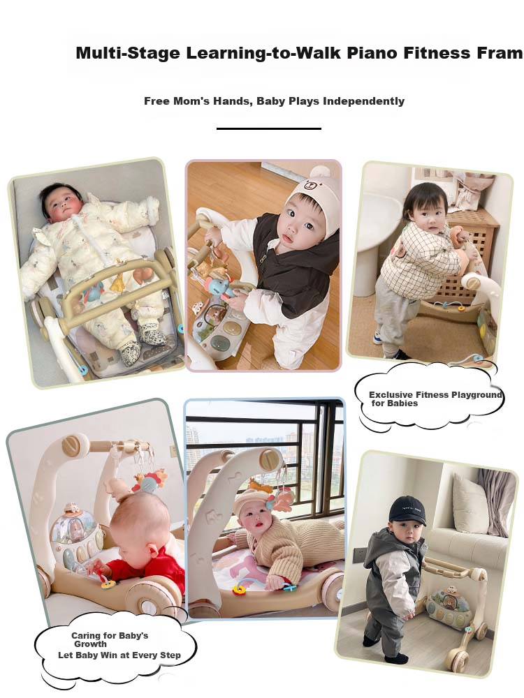 Knowledge Garden Baby Toy Fitness Frame Rocking Chair Foot Piano for 0-6 Months Newborn Full Moon Gift 1