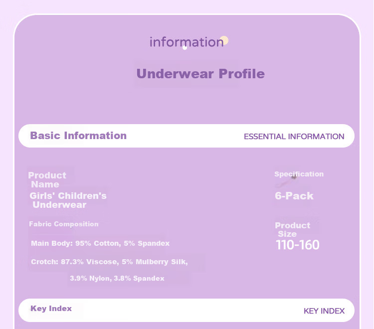 LangSha Kids Girls Underwear Antibacterial Boxer Briefs for Children Ages 7A, 6-Pack 7