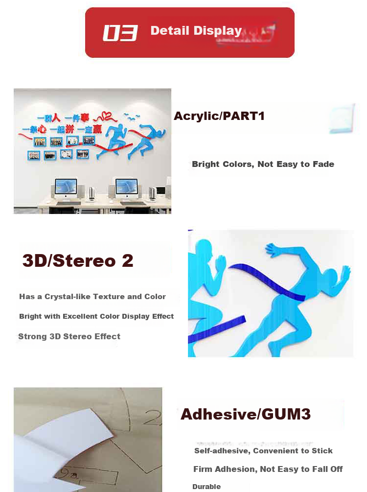 AimoHui 3D Stereo Corporate Culture Wall Sticker Team Cohesion Motivational Slogan Culture Wall Win in Execution 1.5*0.85m 2