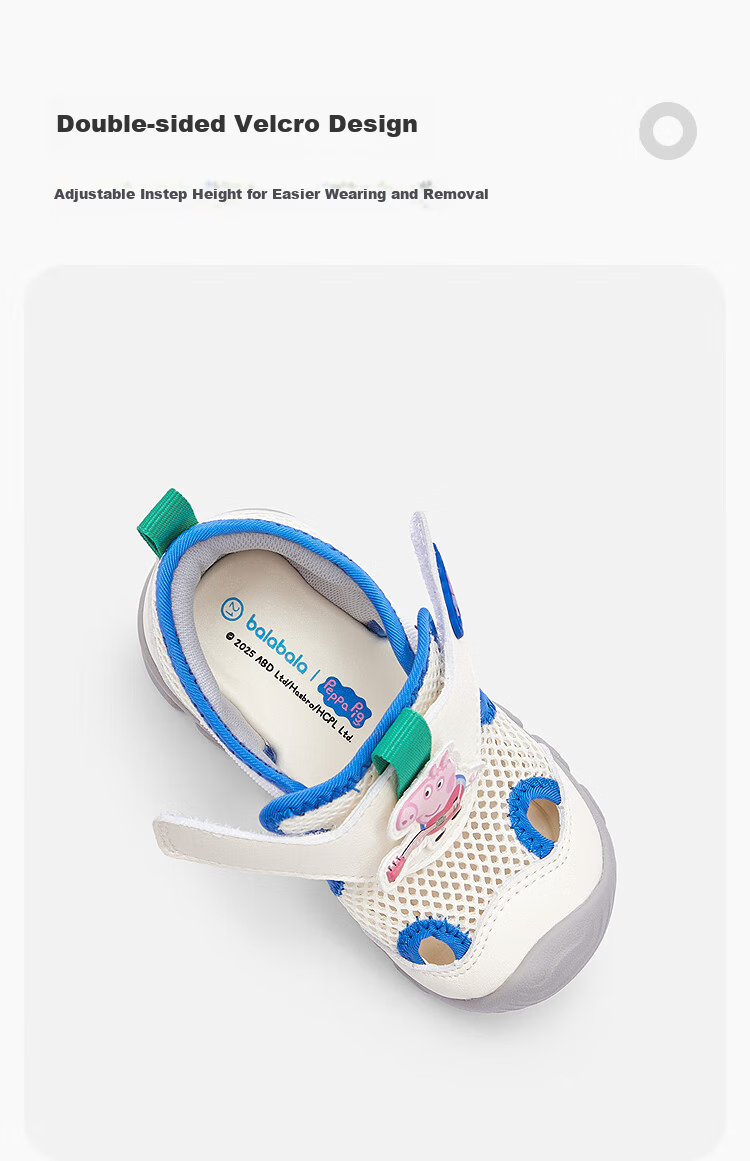 BALABALA Peppa Pig IP Mall Same Style Baby Toddler Boys Infant Summer Walking Shoes New Arrival 4