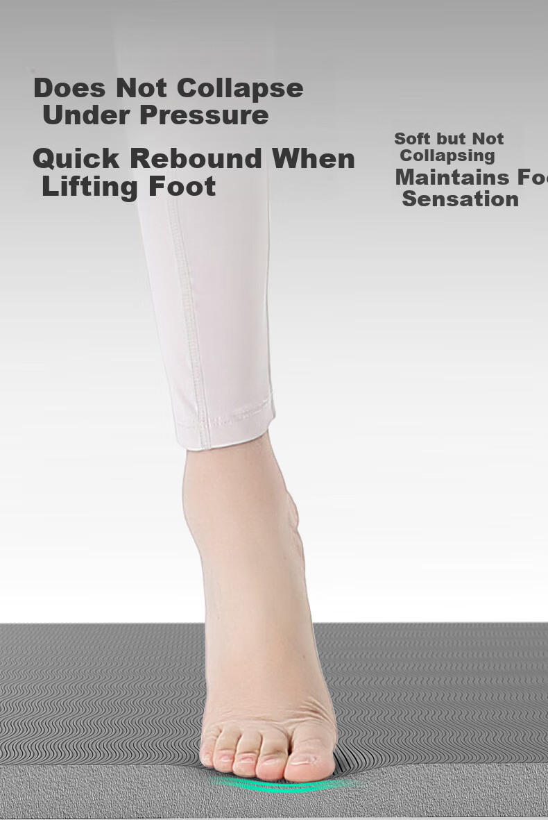 PEAK Professional Yoga Mat for Men And Women, Home Fitness TPE Positioning Line Non-Slip Thickened Widened Beginner Floor Mat 12