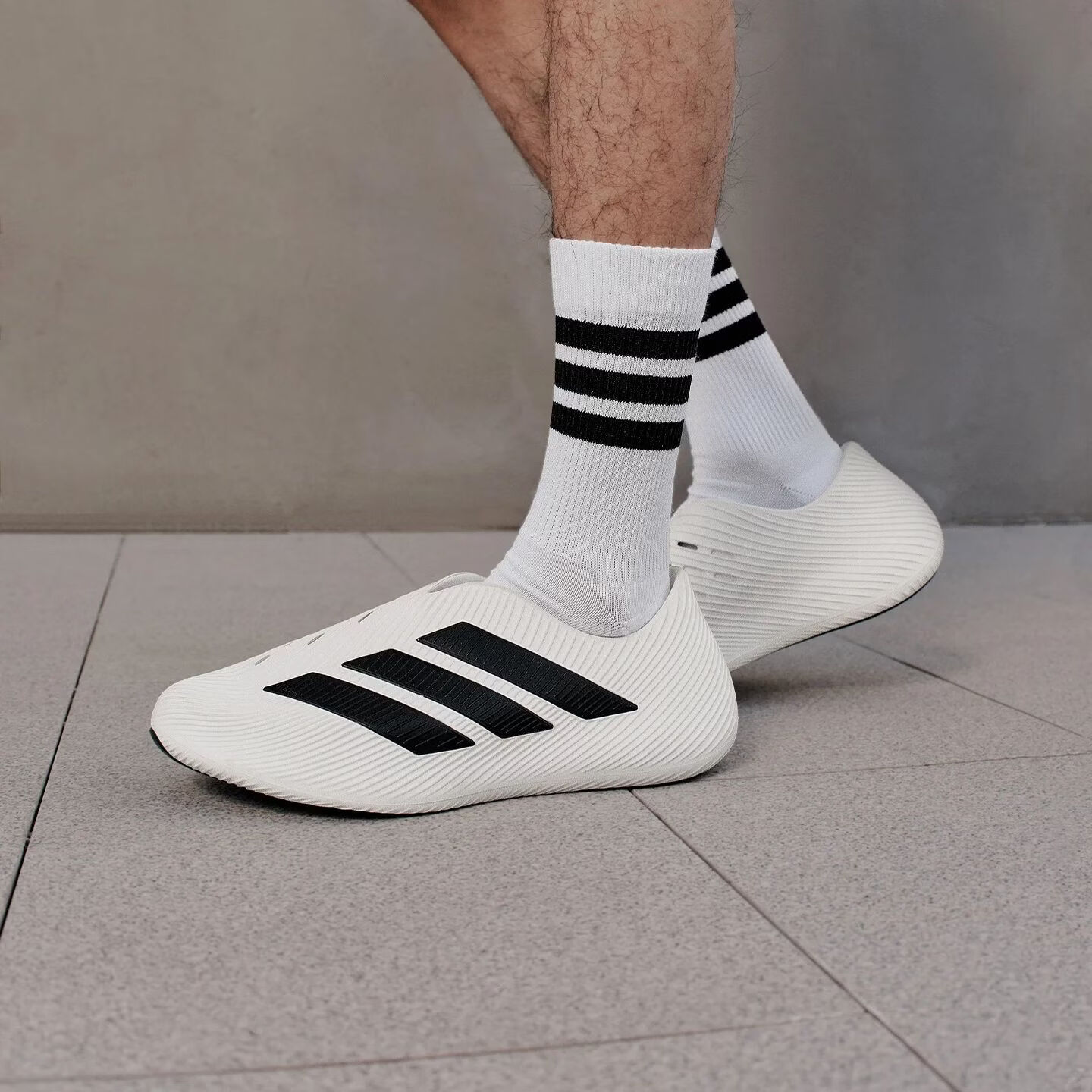 Adidas Sportswear Series, Men's And Women's Shoes, PURECHILL Sandals, HQ2950, White/black, Size 38