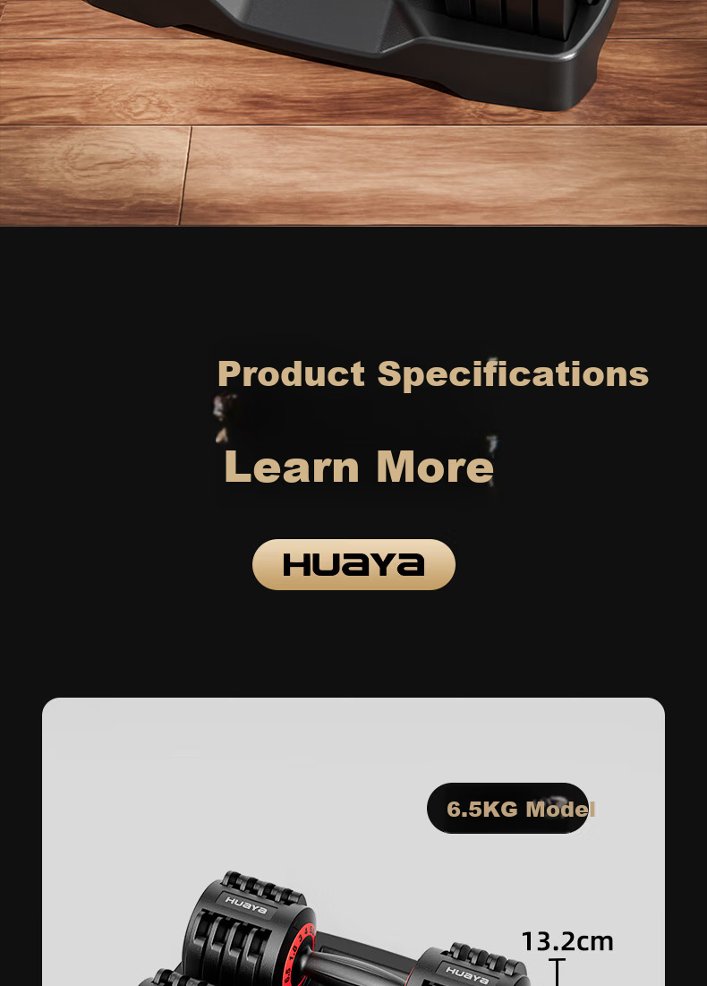 HUAYA Adjustable Dumbbell Men’s Quick-Adjust Hand Weight 11.5kg Home Strength Training Fitness Equipment 14