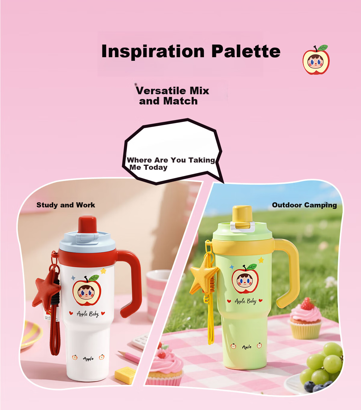 Eight Thousand Lines Insulated Thermal Cup for Women Large Capacity Ice Mug High-Quality Ceramic Coated Liner Birthday Gift for Women 10