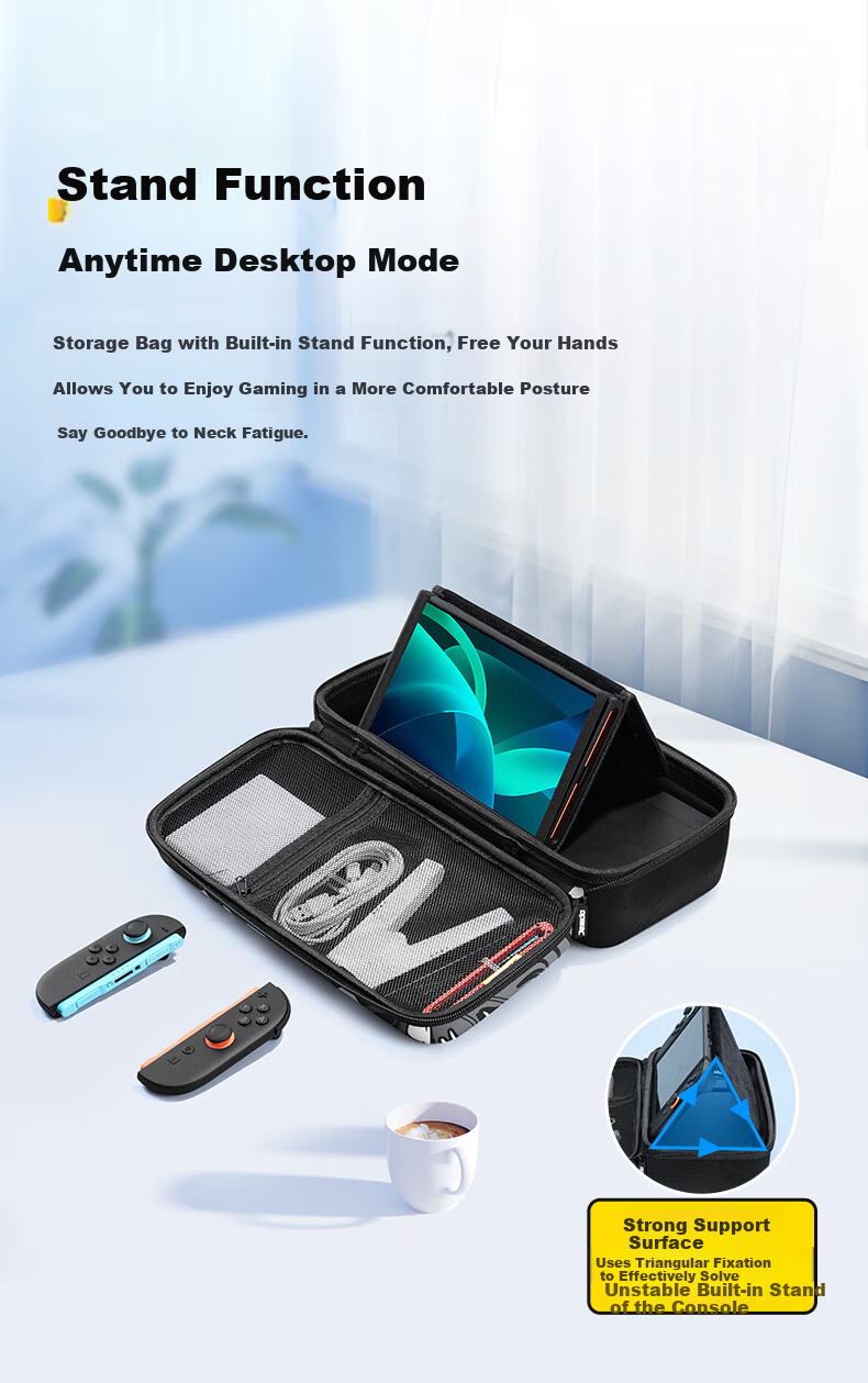 Jemdo Nintendo Switch 2 Storage Bag Large Capacity Protective Case NS 2nd Gen Handheld Pro Controller Grip Charger Dock Shell Tempered Glass Full Set Accessories 8