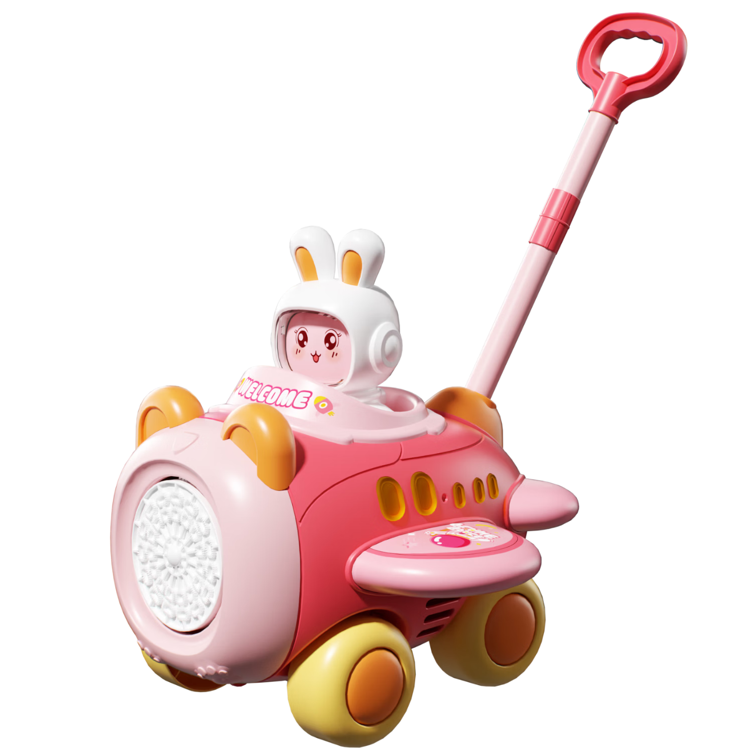 Huang En Airplane Push Bubble Toy Handheld Bubble Machine Early Education Educational Walker Baby Stroller Infant Toddler 1-3 Years