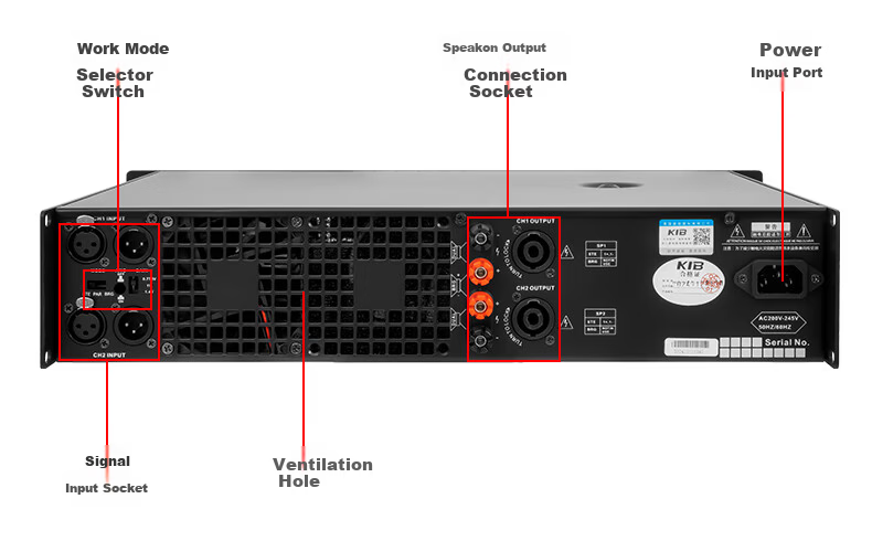 KIB G3500 Pure Power Amplifier Professional High-Power Home Theater Audio Amplifier Equipment 6
