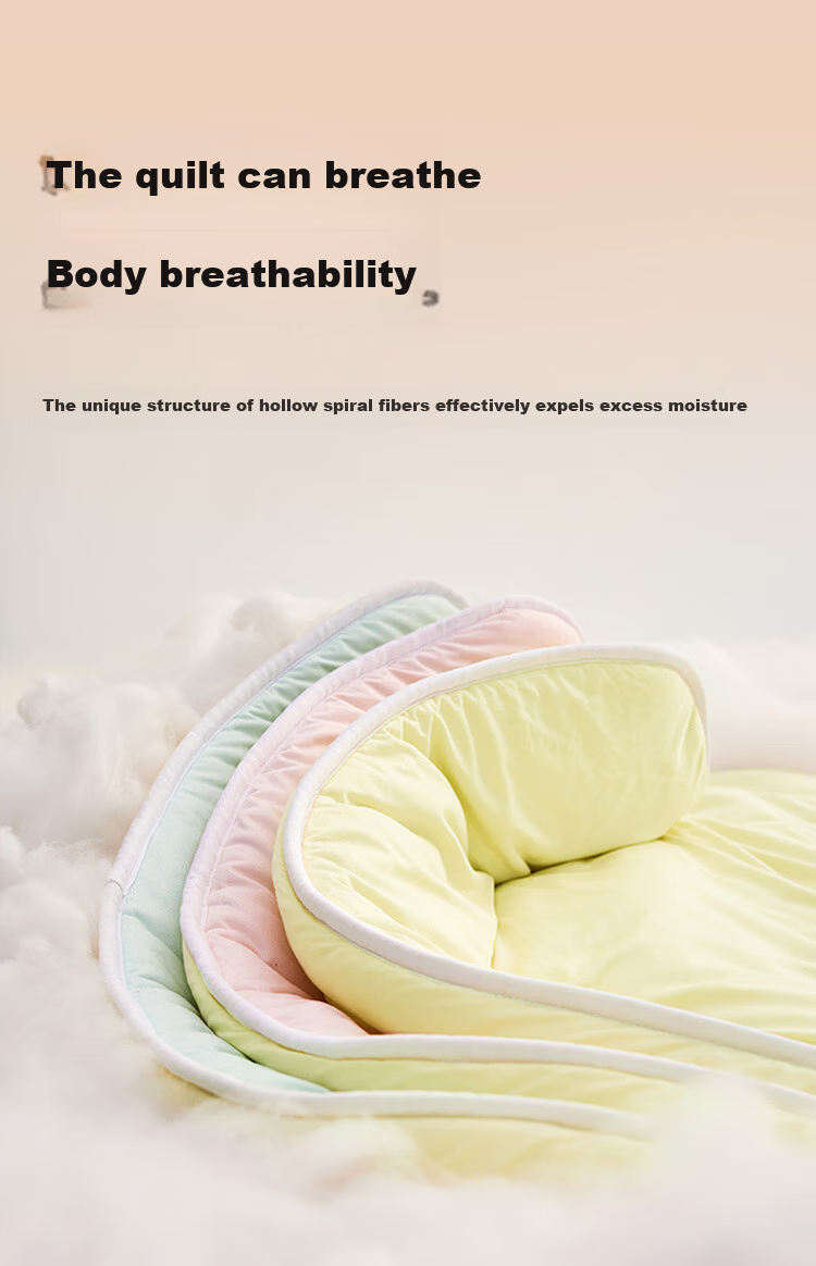 LOVO Ultra Soft [Cotton Candy Quilt] Baby Class A Cotton Fiber Winter Comforter, 4.8 Jin, 150*215cm, [Cyan Green] 11