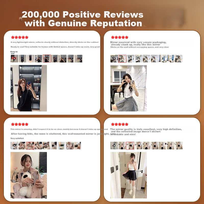 Xiaojiangcai Acrylic Soft Mirror Wall Sticker Self-Adhesive Full-Length Dressing Mirror for Home Dormitory 40*120cm