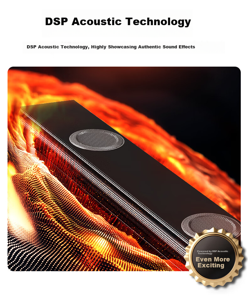 Newmine AK-600 Soundbar Home Theater Surround Sound Bluetooth Subwoofer for Living Room TV Projector Universal 6