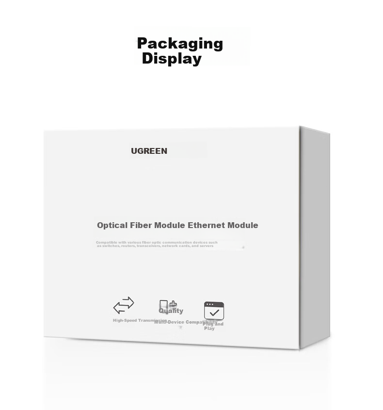 UGREEN 2.5G SFP Fiber to Ethernet Module Gigabit RJ45 Port Adapter 2.5G/1G/100M Auto-Negotiation Compatible with Huawei/ZTE/TP-Link/H3C 75640 19