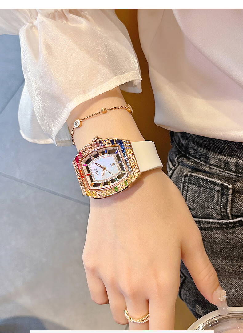 GEYA Women's Luxury Colorful Diamond Waterproof Quartz Watch Birthday Gift for Women 4