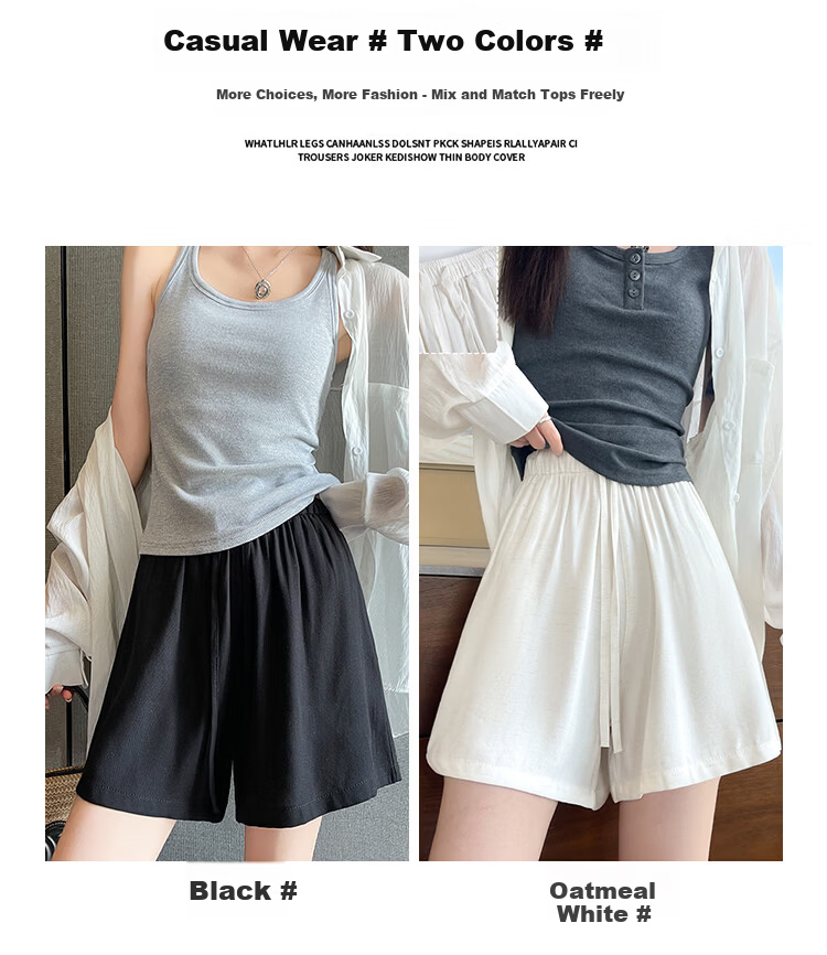 Free Style Tencel Linen Women's Shorts 2026 Summer New Casual Loose Lyocell Wide-Leg A-Line Breathable Cool Five-Point Pants 9