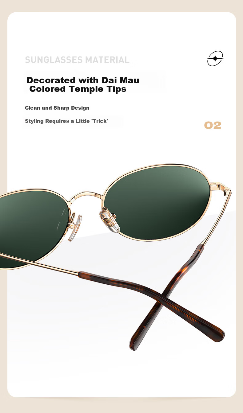 Helen Keller Vintage Old Coin Style Metal Sunglasses UV Protection Fashion Polarized Sunglasses Men Women HK62706H01 5