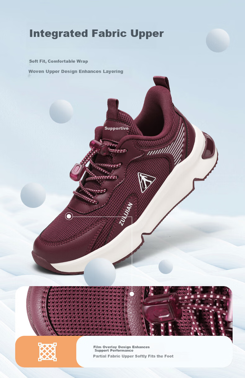 Zulijian Non-Slip Elderly Shoes 2026 Outdoor Sports Breathable Mesh Shoes Middle-Aged and Elderly Casual Shoes for Women Mom Shoes 4