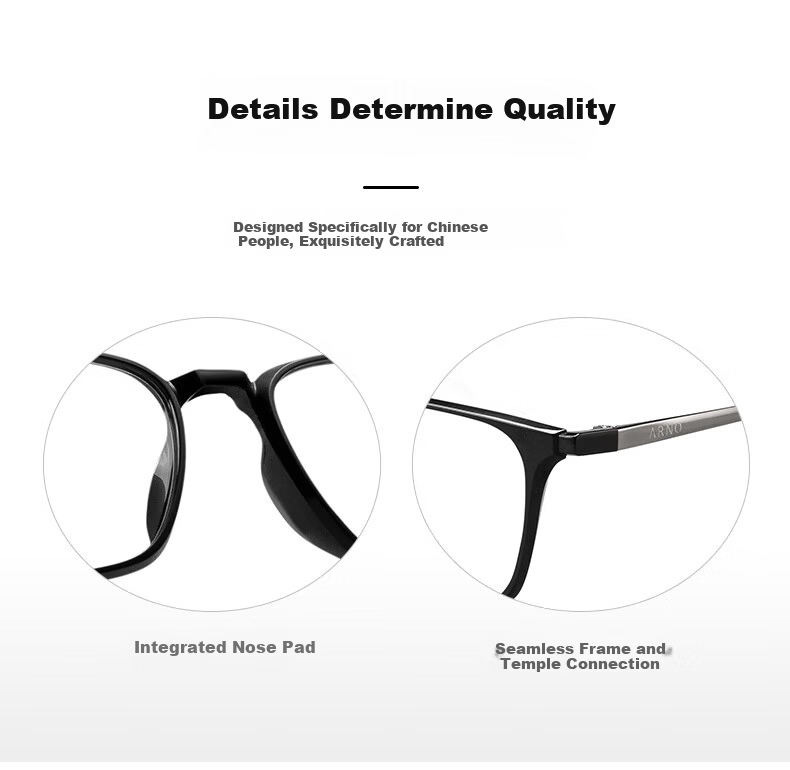 ARNO FOCUS ON YOUR EYES Reading Glasses for Men, High Definition Anti-Blue Light Imported Business Titanium Frame Ultra-Light Flexible Presbyopic Glasses A1017Q 150 Degrees 11
