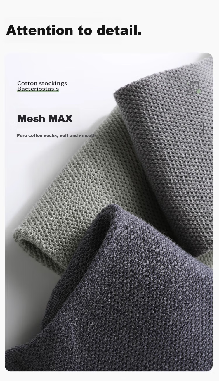 LangSha Spring Summer New Men's Socks Pure Cotton 5A Antibacterial Mesh Breathable Odor-Resistant Casual Men's Socks Summer 14