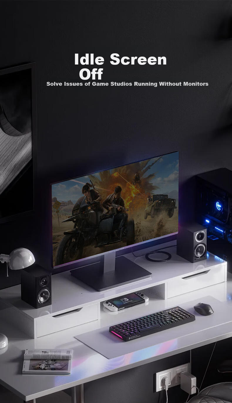 BIAZE HDMI Virtual Screen Lock Device [Extended Interface] HDMI Graphics Card Emulator HDMI Interface Dummy Load Virtual Screen Tester 4K Resolution 8
