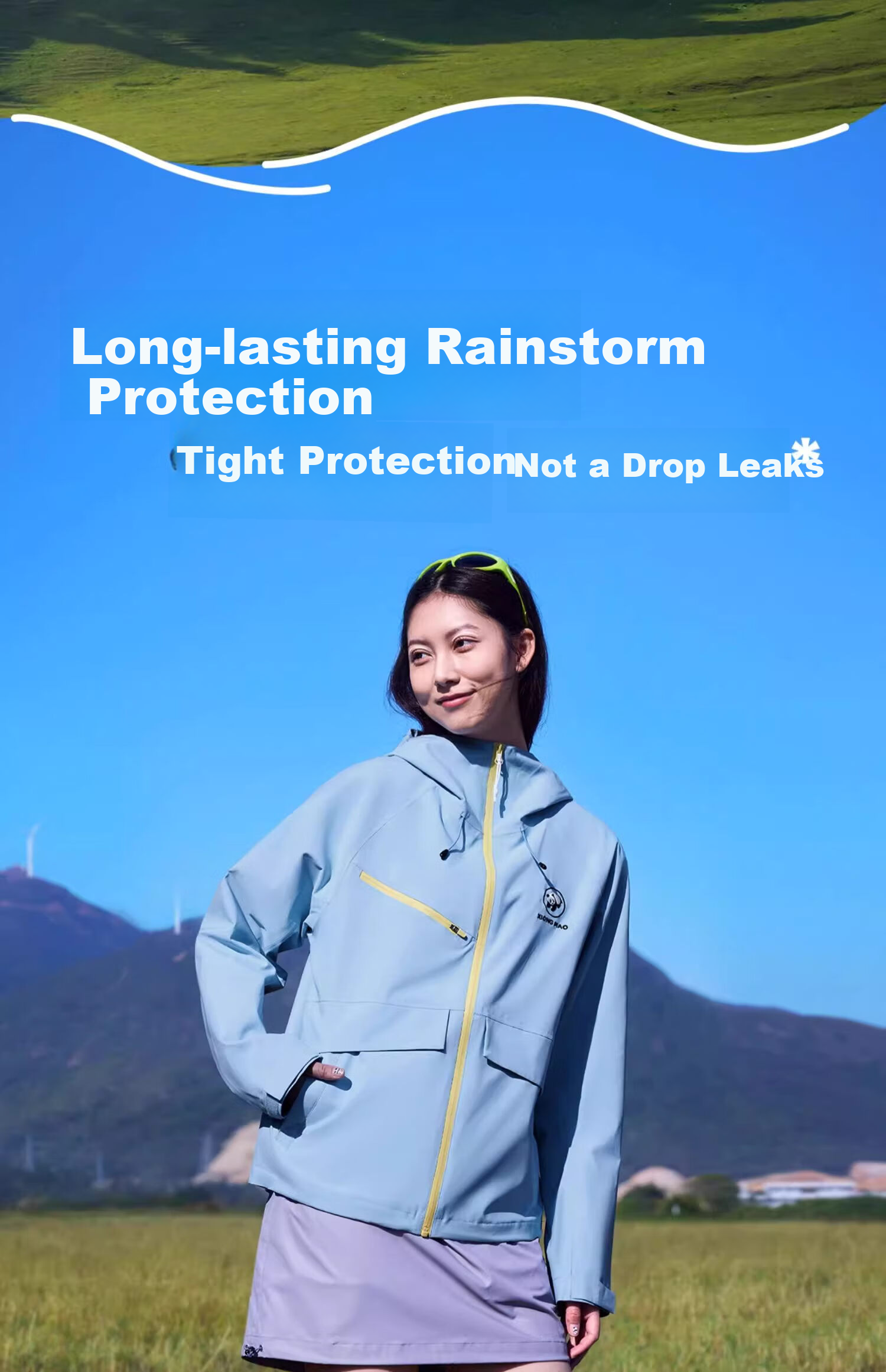 CAMEL Panda Single-Layer Windproof Waterproof Outdoor Mountaineering Jacket Unisex Colorblock A35BA31140 M 5