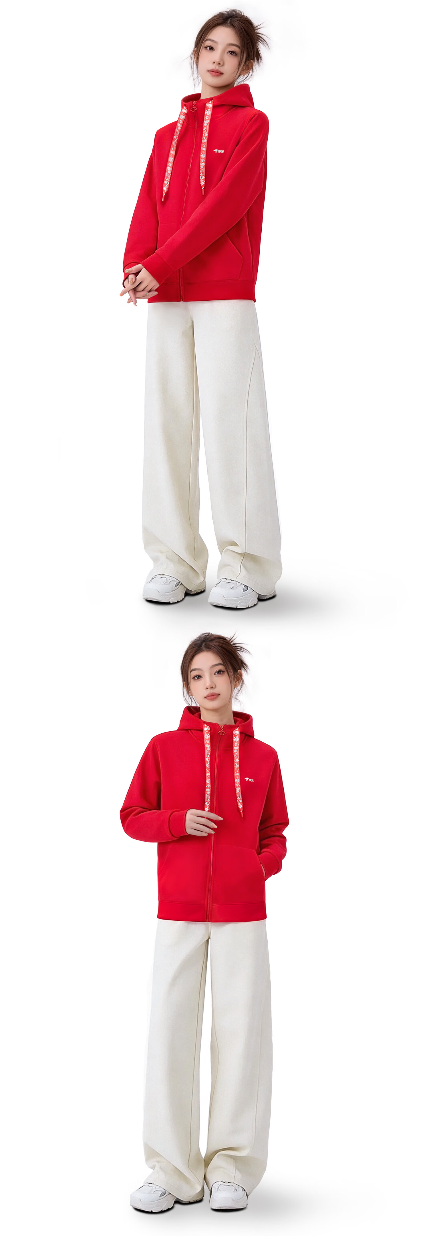 JOY&DOGA Global Training Base Commemorative Hoodie Cultural Shirt Qixin Red 3XL 3