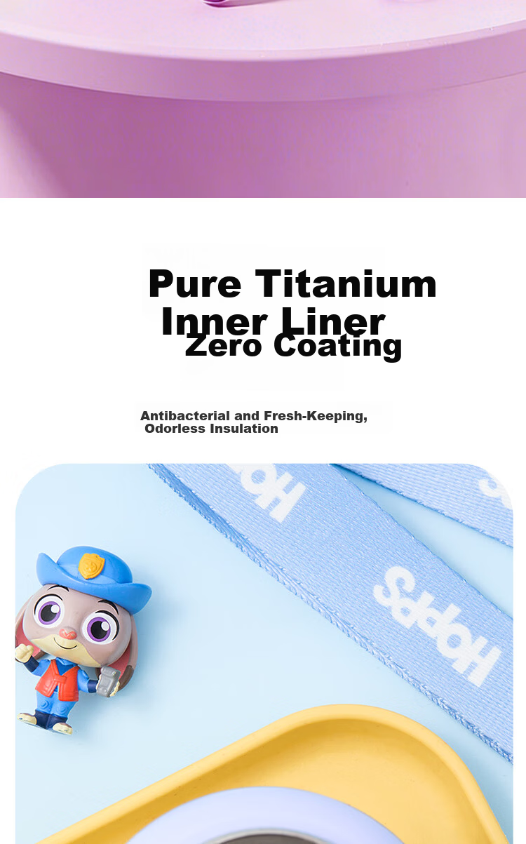 Disney Kids Titanium Insulated Water Bottle 400ml Portable Straw Cup High-Quality Gift 2