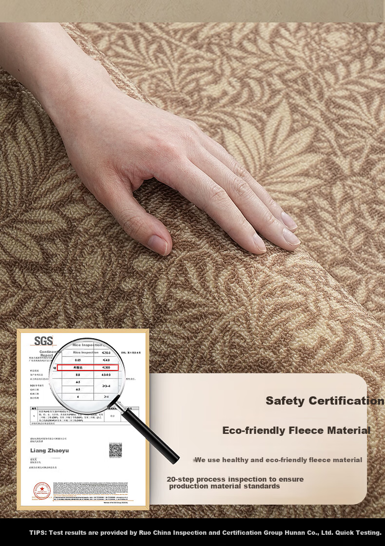 Huaxu Entrance Door Mat Floor Mat Home American Style Hallway Carpet Thickened Wear-Resistant Non-Slip 80x120cm 4