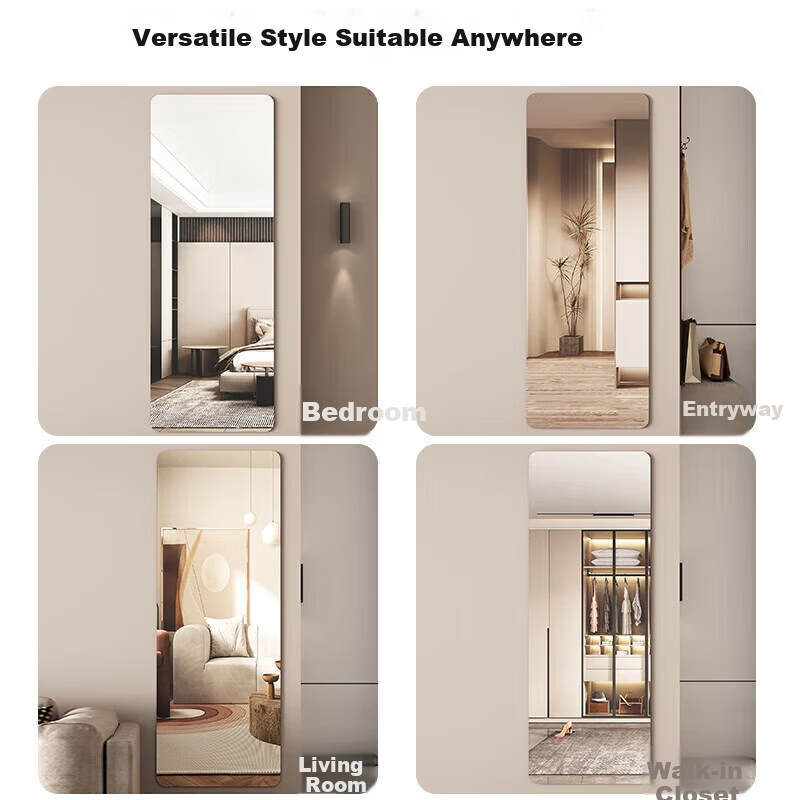 Millennium Huafu Acrylic Soft Mirror Full-Length Wall-Mounted Self-Adhesive Dressing Mirror for Dormitory Home 40*120cm