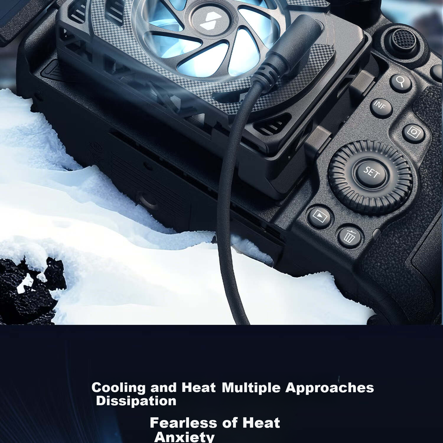 SmallRig 5152 Camera Cooler Live Streaming Cooling Device for Sony ZV-E10II/A74/A7S3/A7C2/A7CR/A6700/FX3/30 DSLR Mirrorless Camera Cooling 2