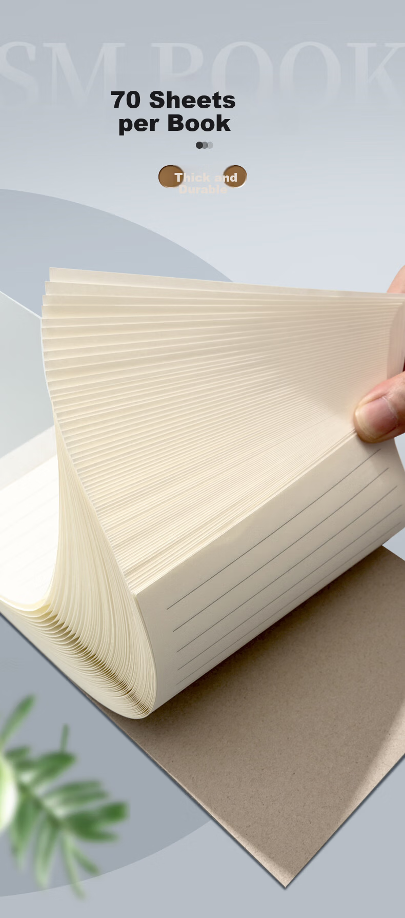 M&G B5 Draft Notebook Mistake Notebook Kraft Paper Student Exam Review Exercise Book Natural Grid 70 Pages GB5502E 3
