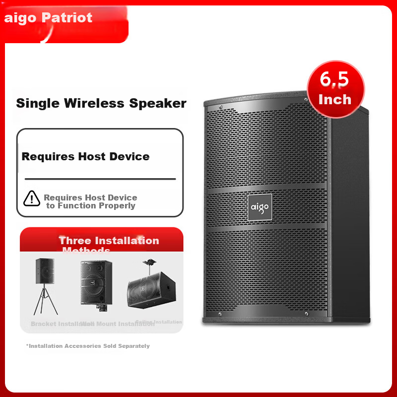 Patriot 6.5-inch X306 Wireless Wall-Mounted Speaker Bluetooth Professional KTV Home Stage Speaker for Conference Room Dance Studio Gym Classroom High Power High Volume