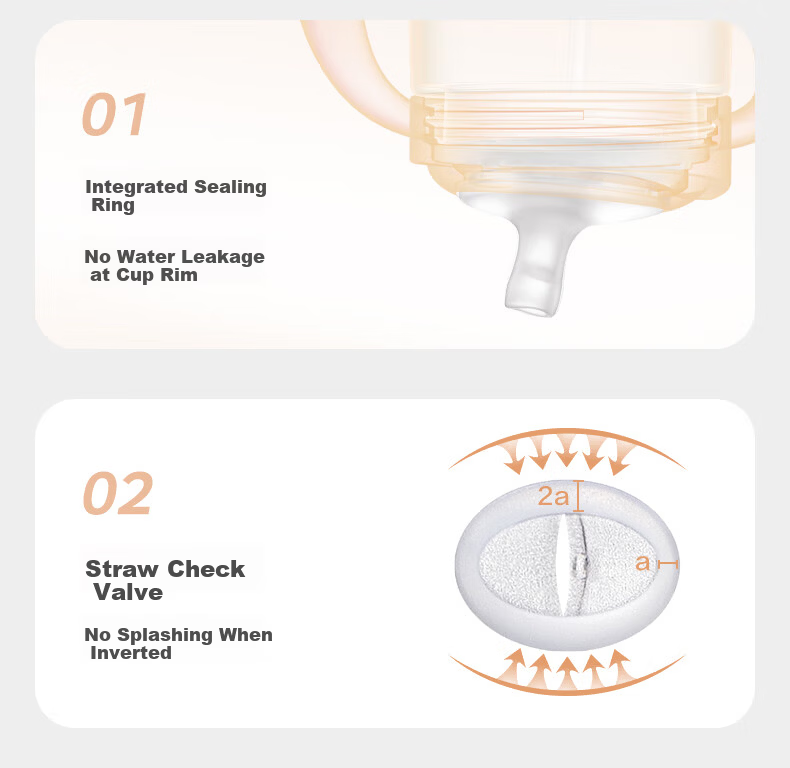 Babycare Shiba Inu Children's Water Cup Baby Training Cup Baby Straw Cup Anti-Choking Summer Water Bottle PPSU - Seagull Valve 14
