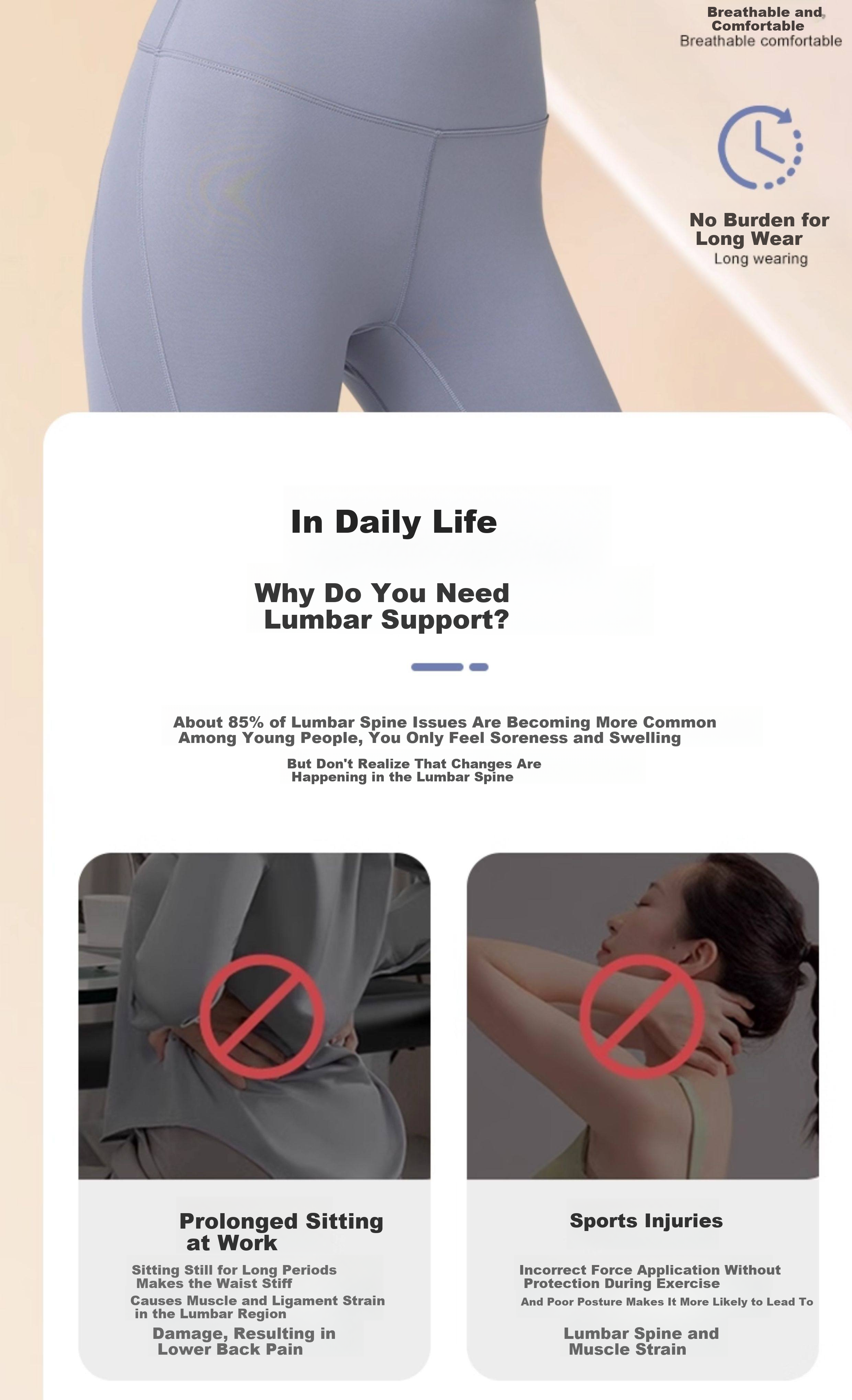 Anta Women's Lightweight Waist Support Belt for Prolonged Sitting, Abdomen Shaping, Lumbar Disc Herniation, Sports Fitness Back Brace 2