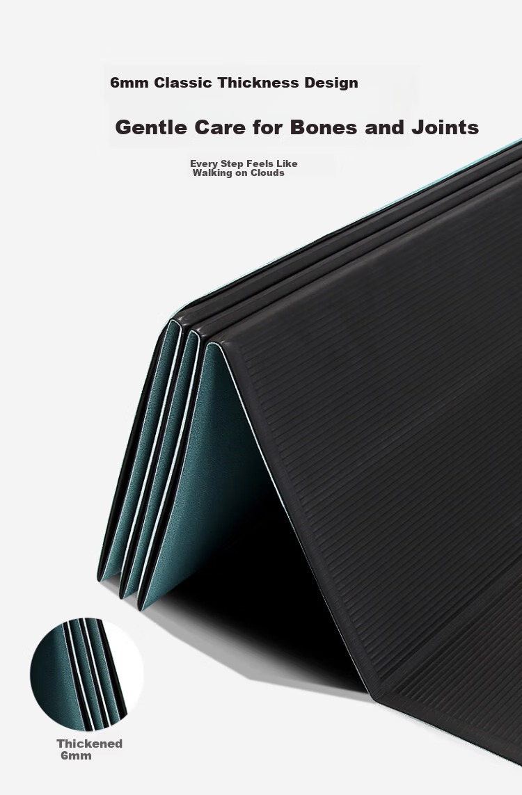 Neumee Foldable Portable Yoga Mat, Shock-Absorbing, Quiet, Eco-Friendly, Odorless Floor Mat for Home Use, Blue Exercise Mat Gift for Men And Wome 7