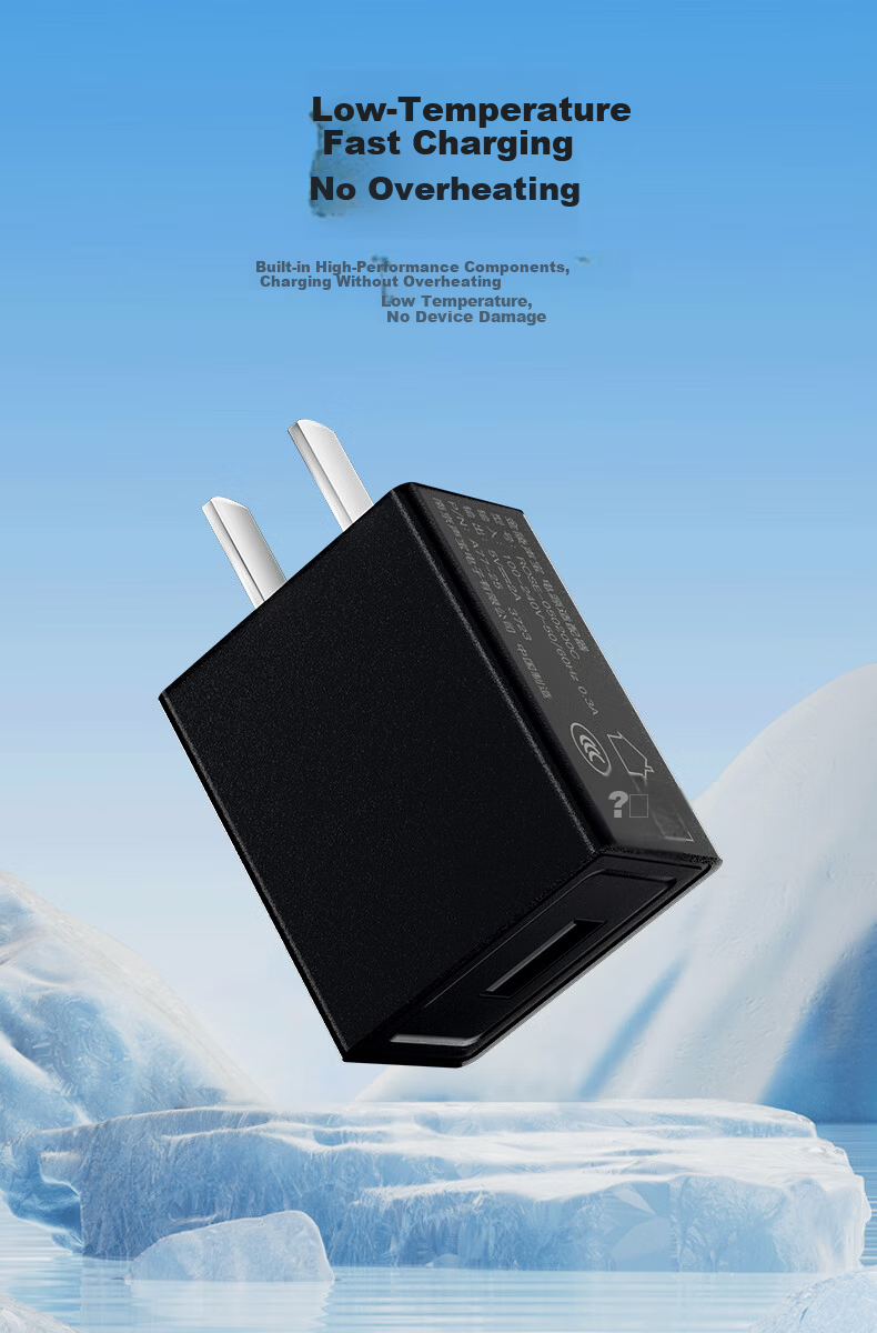 Jinling Shengbao 5V1A USB Charger Adapter for Phone, Bluetooth Earphones, Speakers, Phones, Watches, Portable WiFi, Night Light, Fan, Power Bank, Desk Lamp - Black 5