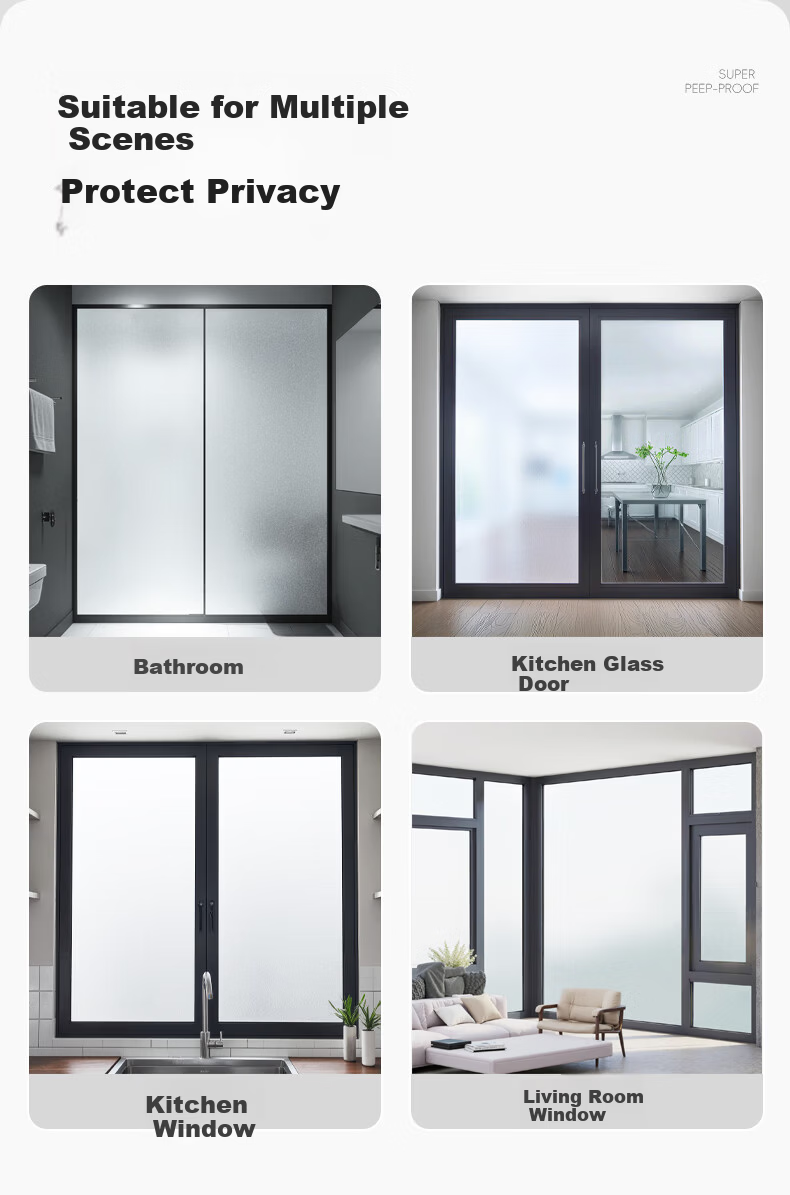Jinlongxing Frosted Privacy Glass Film Anti-Peeping Light-Transmitting 0.9*3m for Bathroom Toilet 20