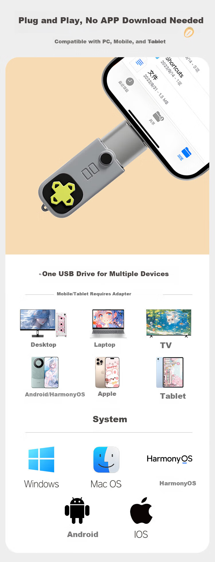 HP 32GB USB 3.2 Flash Drive Creative Game Controller USB High-Speed 220MB/s Large Capacity USB Drive for Study, Office, Bidding, Computer, and Car Use 7